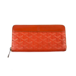 Goyard Matignon Continental Zipper Wallet Orange
