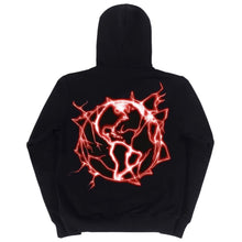 Revenge Lightning Logo Hoodie, Black/Red