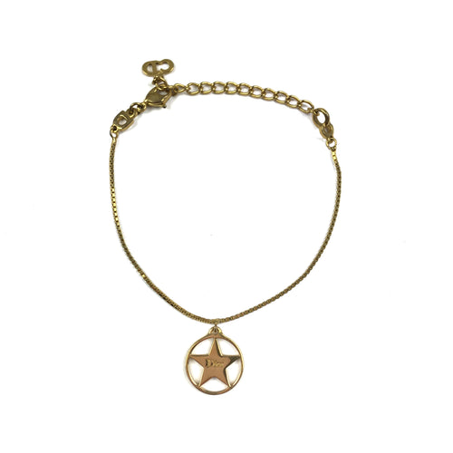 Christian Dior Star Pendant Bracelet, Gold