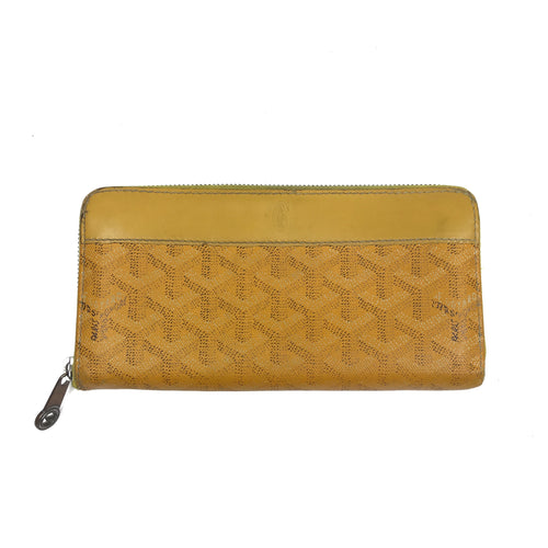 Goyard Matignon Continental Zipper Wallet Yellow