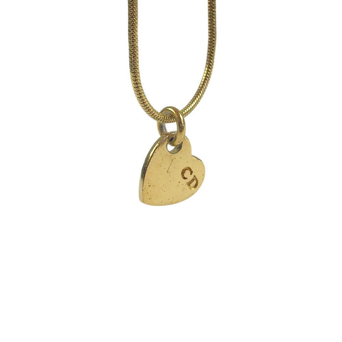 Christian Dior Gold Heart Necklace