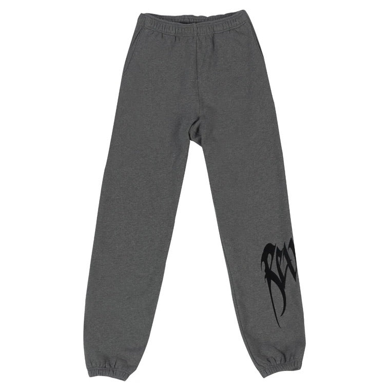 Revenge Grey/Black Logo Sweatpants