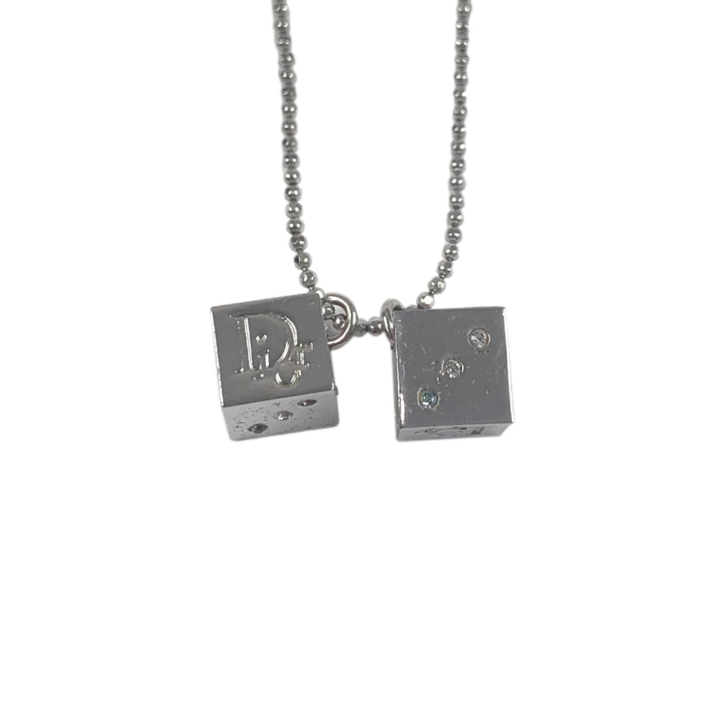 Dior Silver Dice Necklace