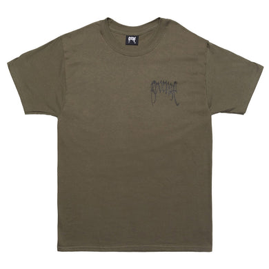 Revenge x Playboy Army Green Skull Bunny Tee