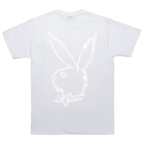 Revenge x Playboy White Skull Bunny Tee